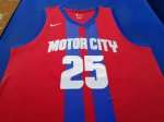 Maillot de Basket #25 Rose Pistons 2019-20 City Brodé